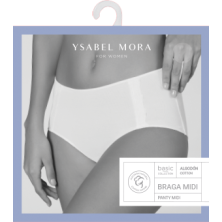 Braga midi Ysabel Mora 19683 pack3 básicos algodón con encaje