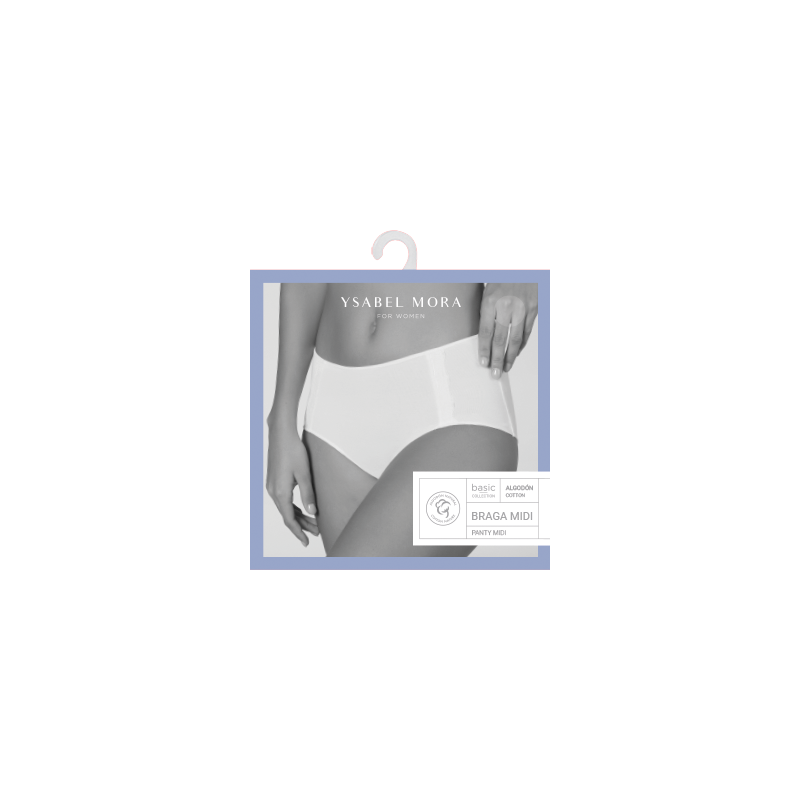 Braga midi Ysabel Mora 19683 pack3 básicos algodón con encaje