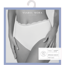 Braga maxi Ysabel Mora 19684 pack3 básicos algodón con encaje