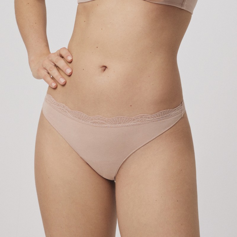 Braga tanga Ysabel Mora 19685 básicos algodón con encaje