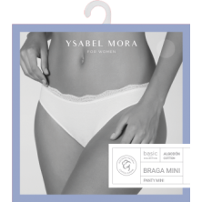 Braga tanga Ysabel Mora 19685 básicos algodón con encaje