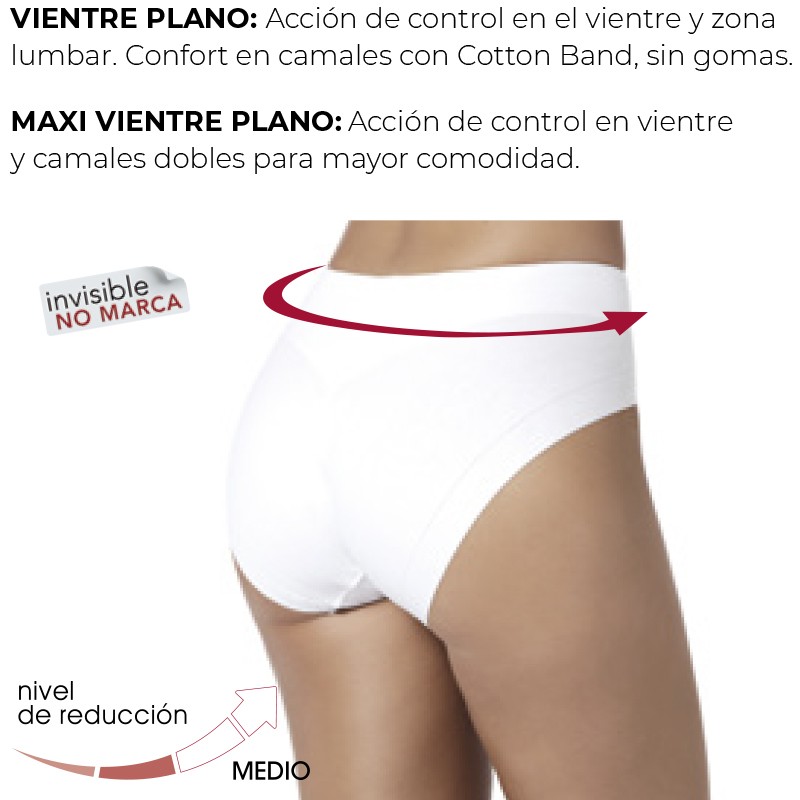 Braga midi Janira 1032076 Vientre plano shape cotton band