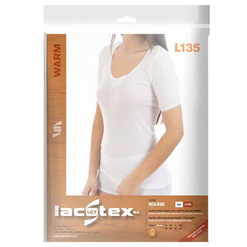 Camiseta interior Lacotex manga corta LCT135