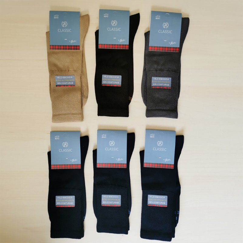 Calcetin algodón pack6 Rodfer R3005 Hilo de escocia descanso