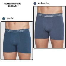 Bóxer hombre Don Algodón  Pack de 2 Alg/elastano