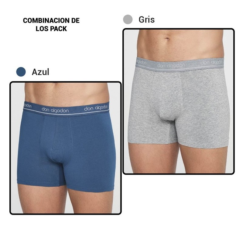 Bóxer hombre Don Algodón  Pack de 2 Alg/elastano