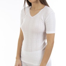 Camiseta interior calada manga corta Lacotex LCT108