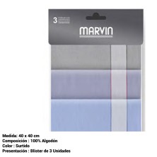 Pañuelo de hombre Marvin Génova blister de 3 unidades