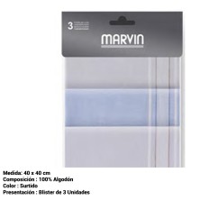 Pañuelo de hombre Marvin Génova blister de 3 unidades