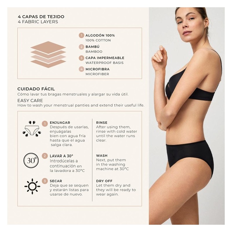 Braga mujer Ysabel Mora  Mini Menstrual