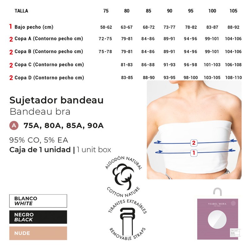Sujetador infantil Ysabel Mora  Copa A Bandeau