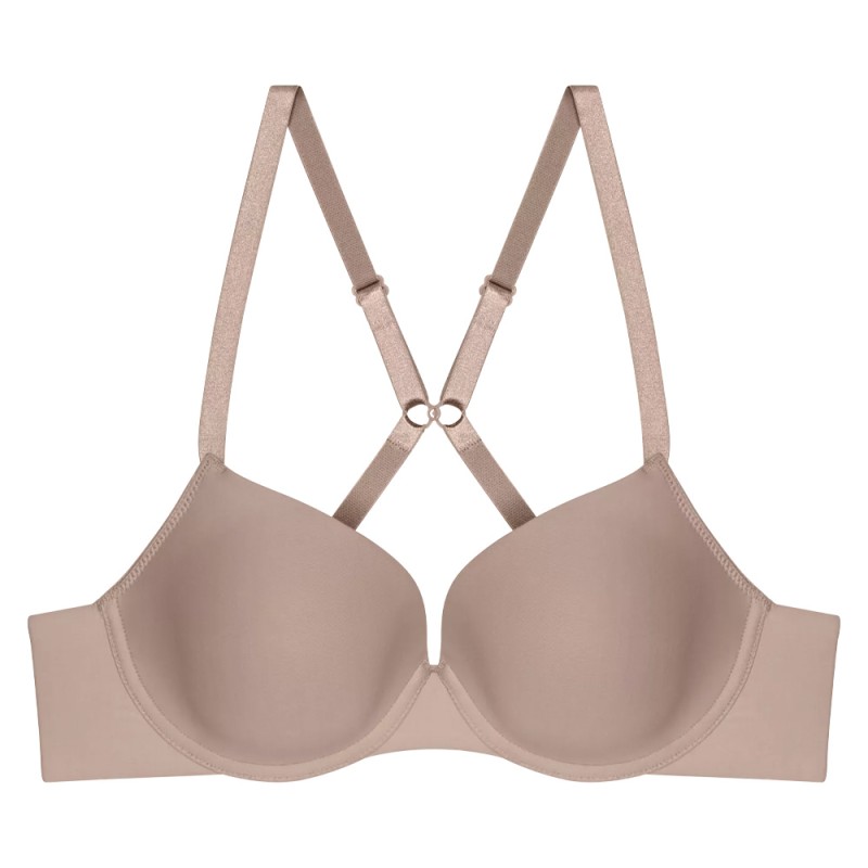 Sujetador Triumph Pure Micro WHP Para Mujer - Con Aros, Tirantes Cruzados Y Copas Moldeadas, Color Negro