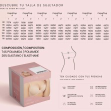 Sujetador mujer Promise  Copa B Copa sin aro