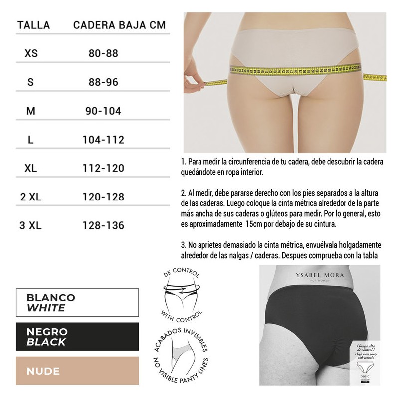 Braga mujer Ysabel Mora 19691 Alta de control