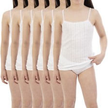Cubre infantil niña tirantes calada lacotex  l340 Precio por 6 Unidades