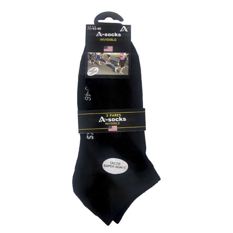 Calcetín invisble A-socks  Pack de 15 pares unisex
