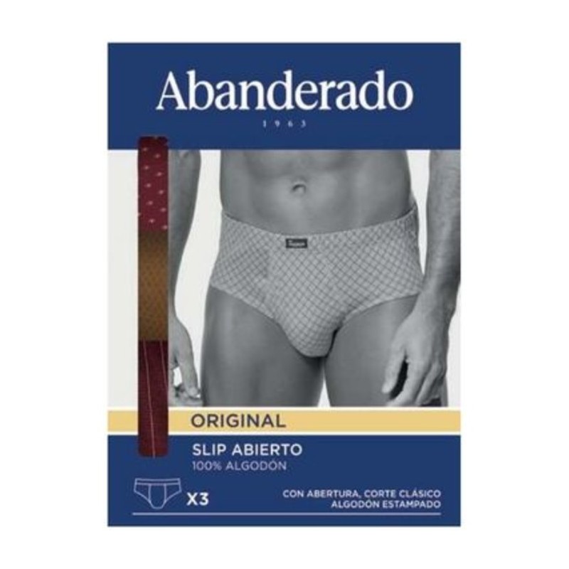 Slip hombre Abanderado ASS00090 Abiertos Pack de 3